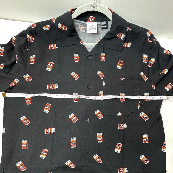 The Simpsons 20th Television DUFF BEER Shirt (NEW) Mens Medium Button Up - Picture 8 of 8